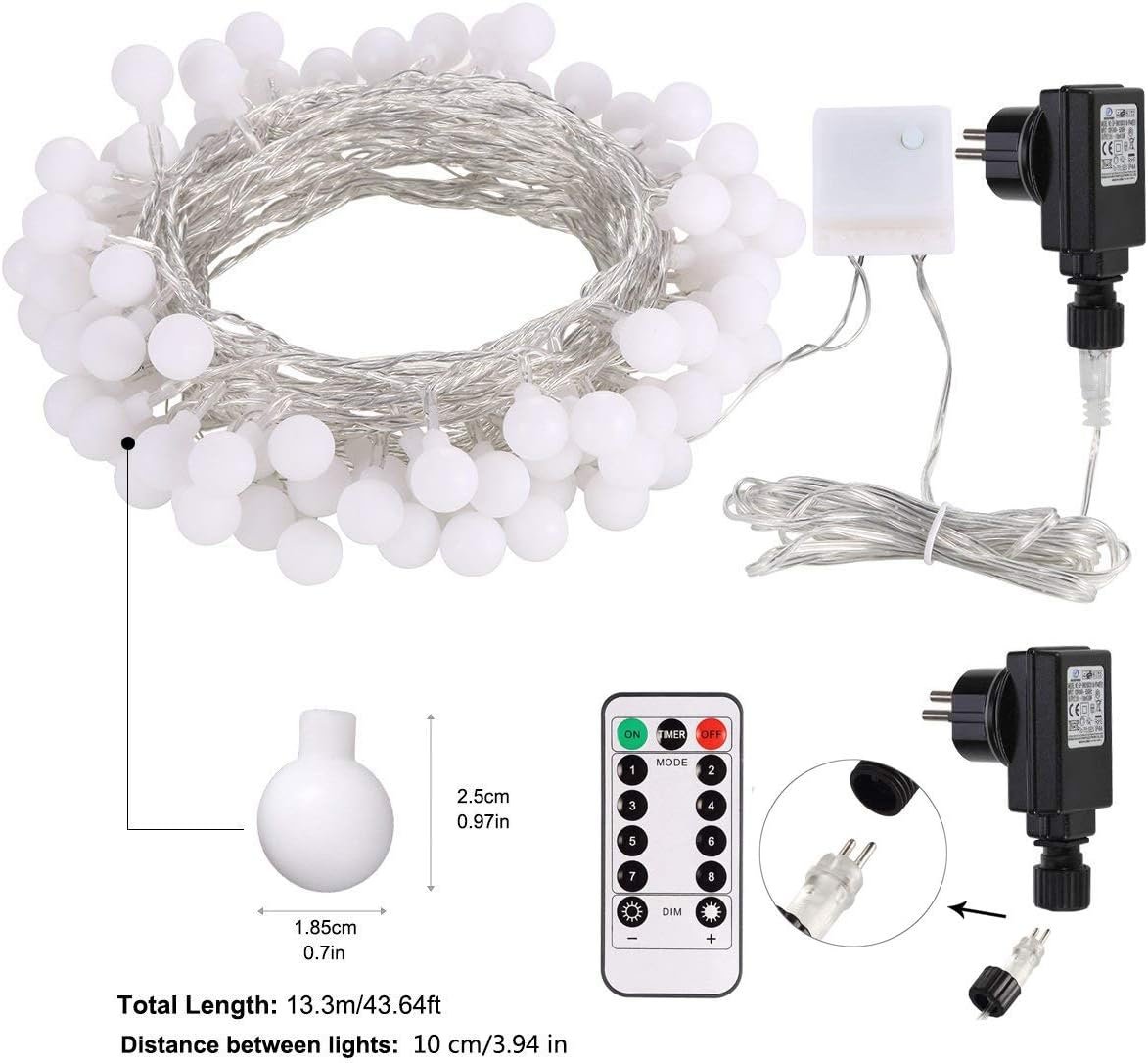 Bunte LED Kugel Lichterkette, Bunt