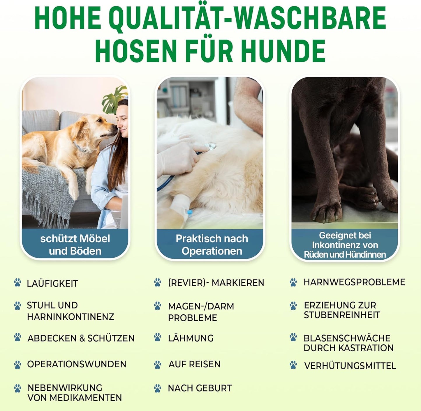Läufigkeitshose für Hündinnen, Rot / S-L