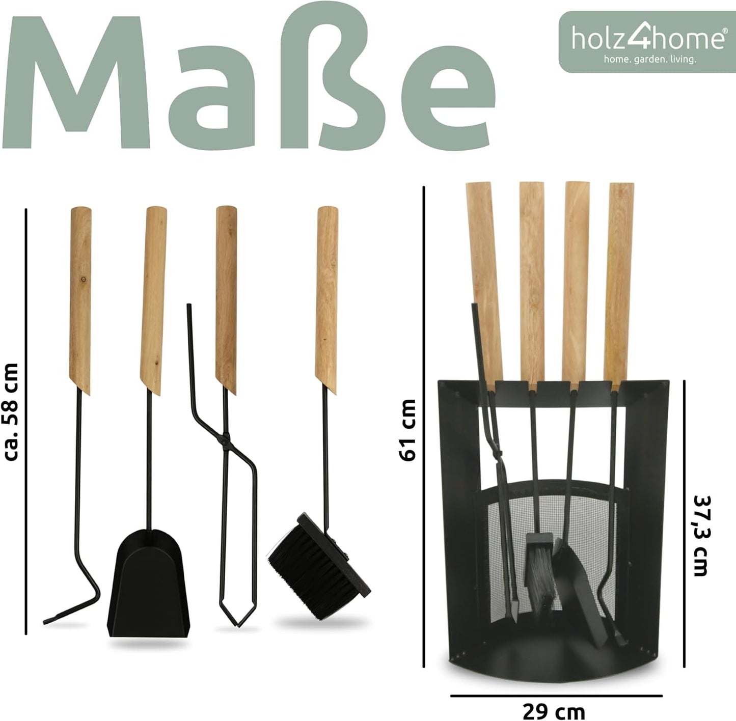 6-teiliges Kaminbesteck-Set