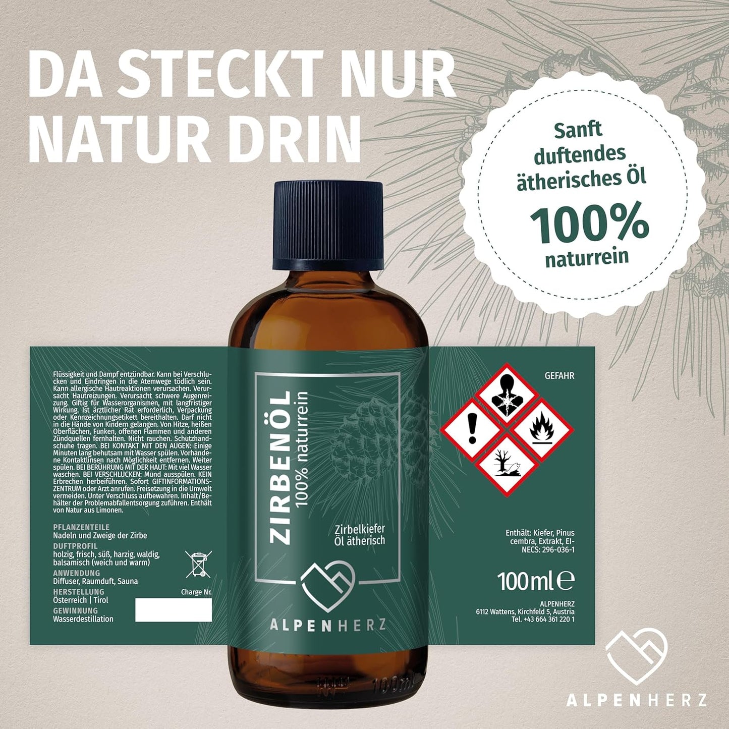 Zirbenöl mit Duftstein