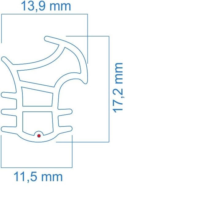 Stahlzargendichtung, Grau 10m
