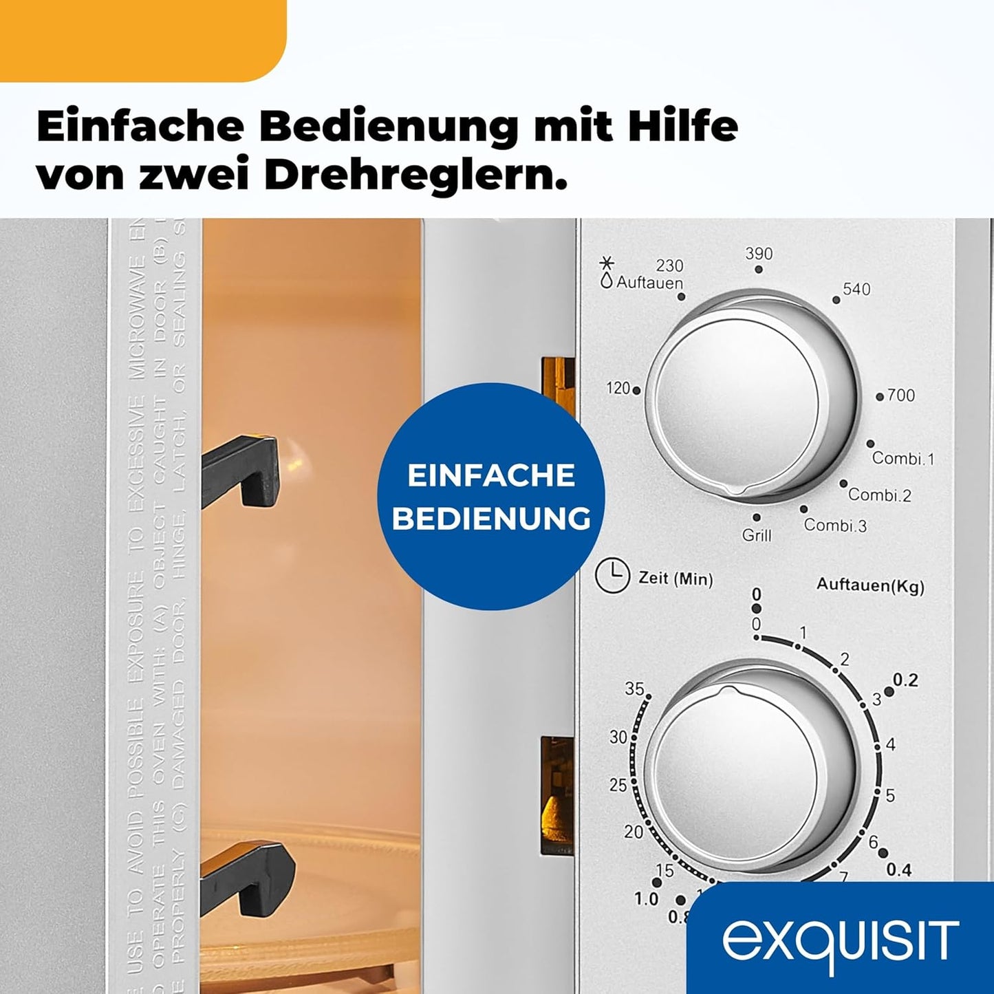 MW 802G Mikrowelle mit Grillfunktion, Silber