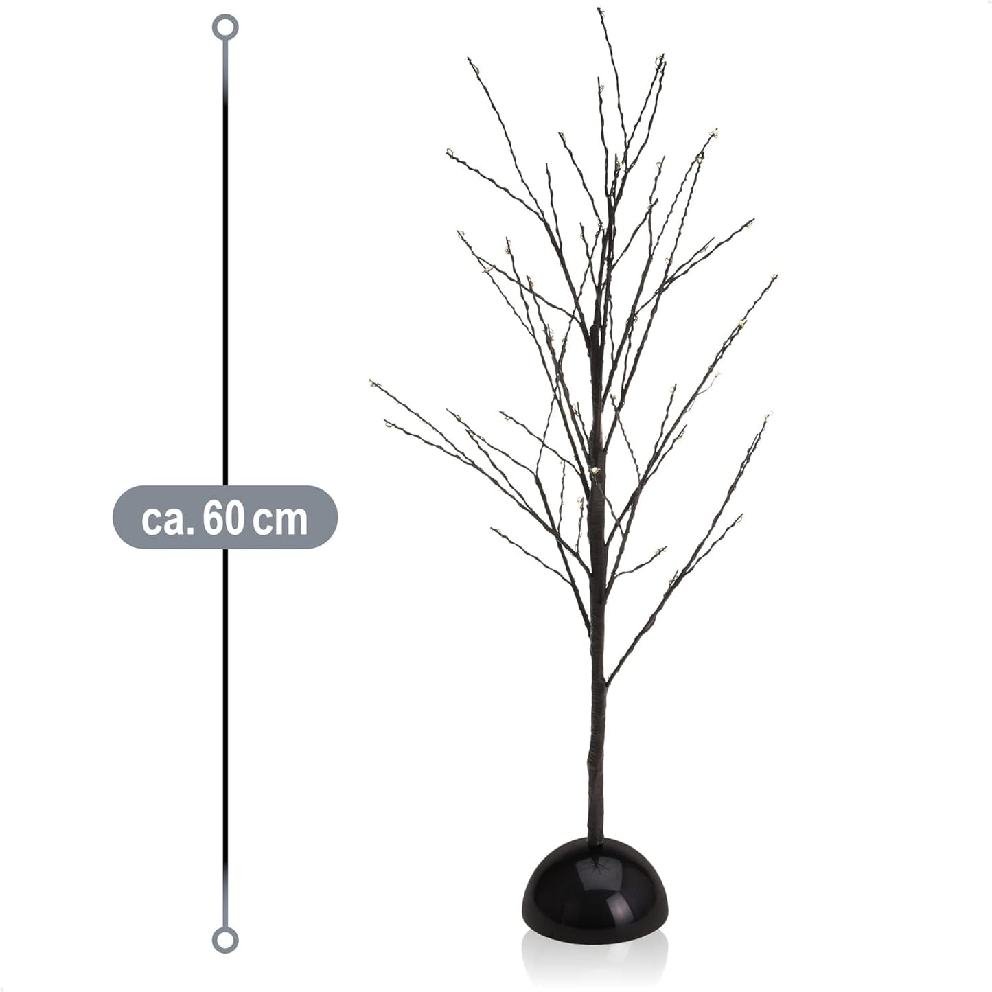 LED-Leuchtbaum mit 48 Lichtern, Baum mit Ständer - 48 Led