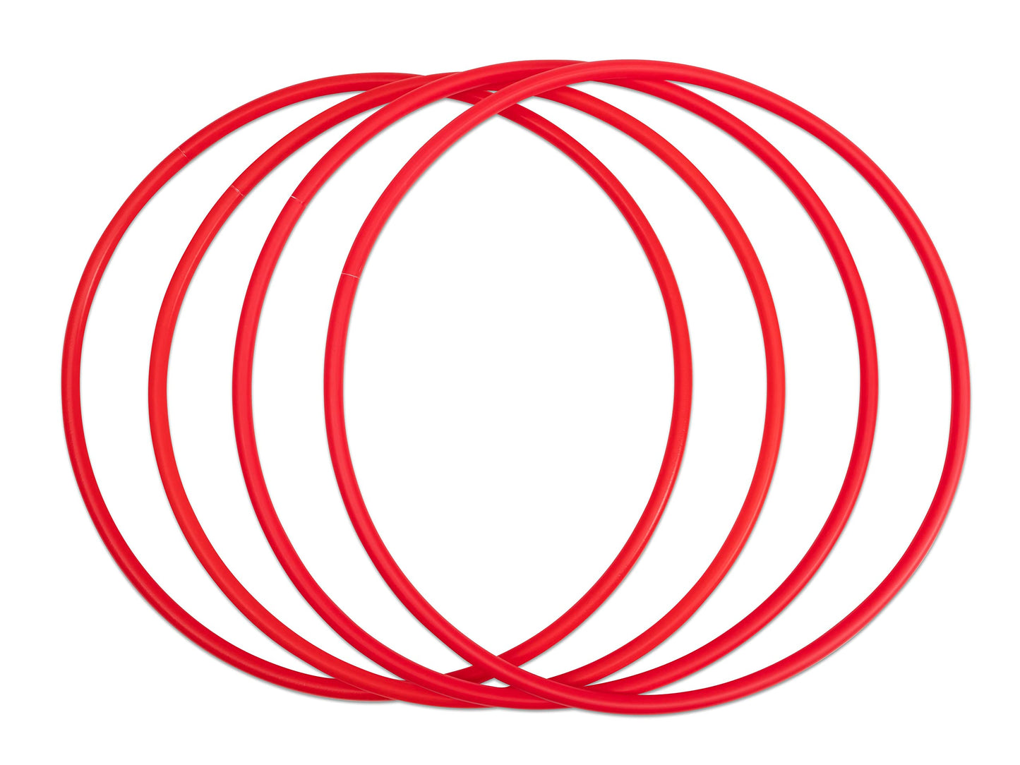 Hula-Hoop Reifen, 60 cm - rot - 4 Stück