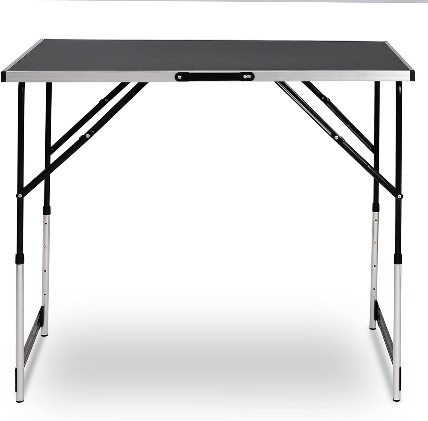 Höhenverstellbarer Klapptisch, Schwarz