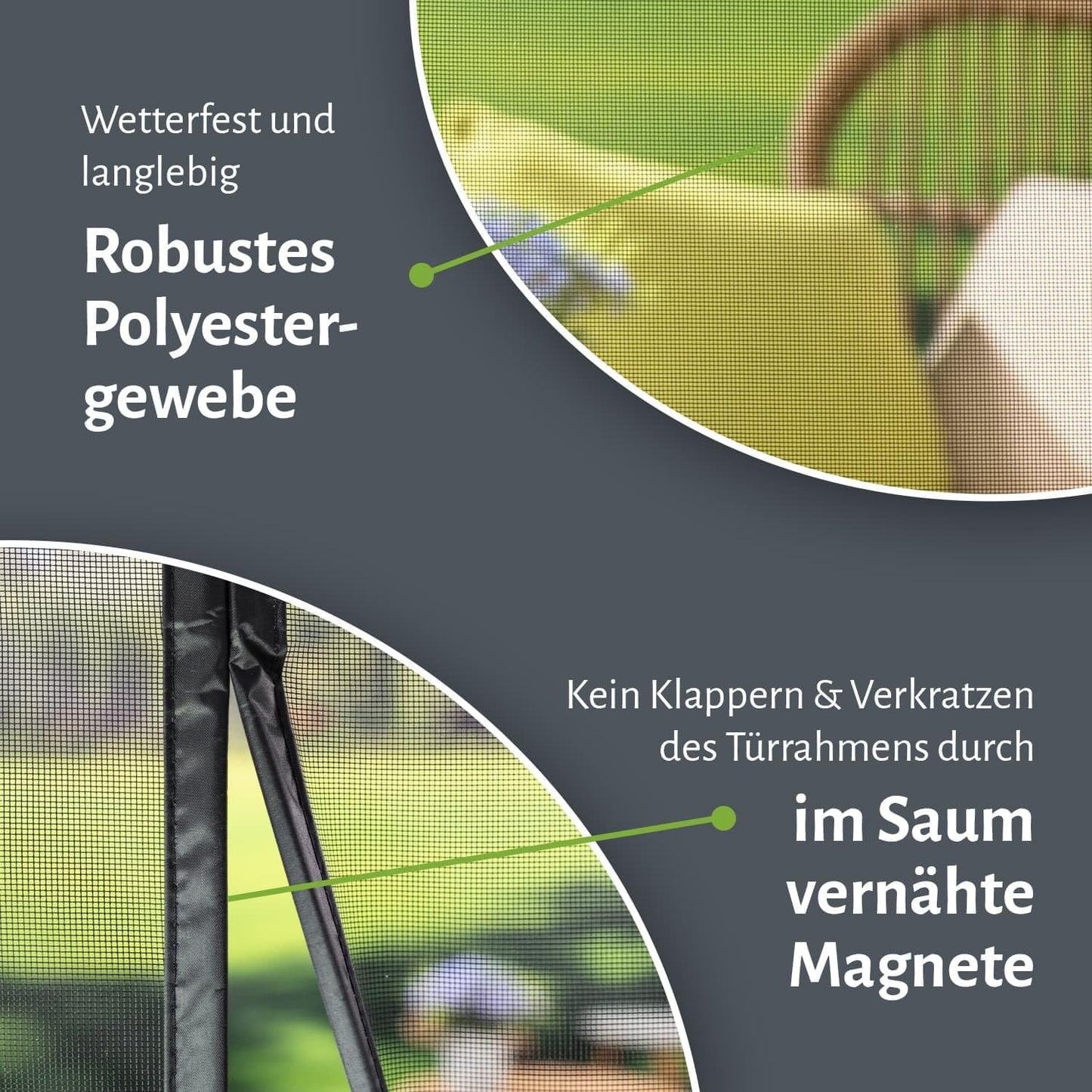 Fliegengitter Tür Magnetvorhang selbstschliessend, 85 x 210 cm Anthrazit