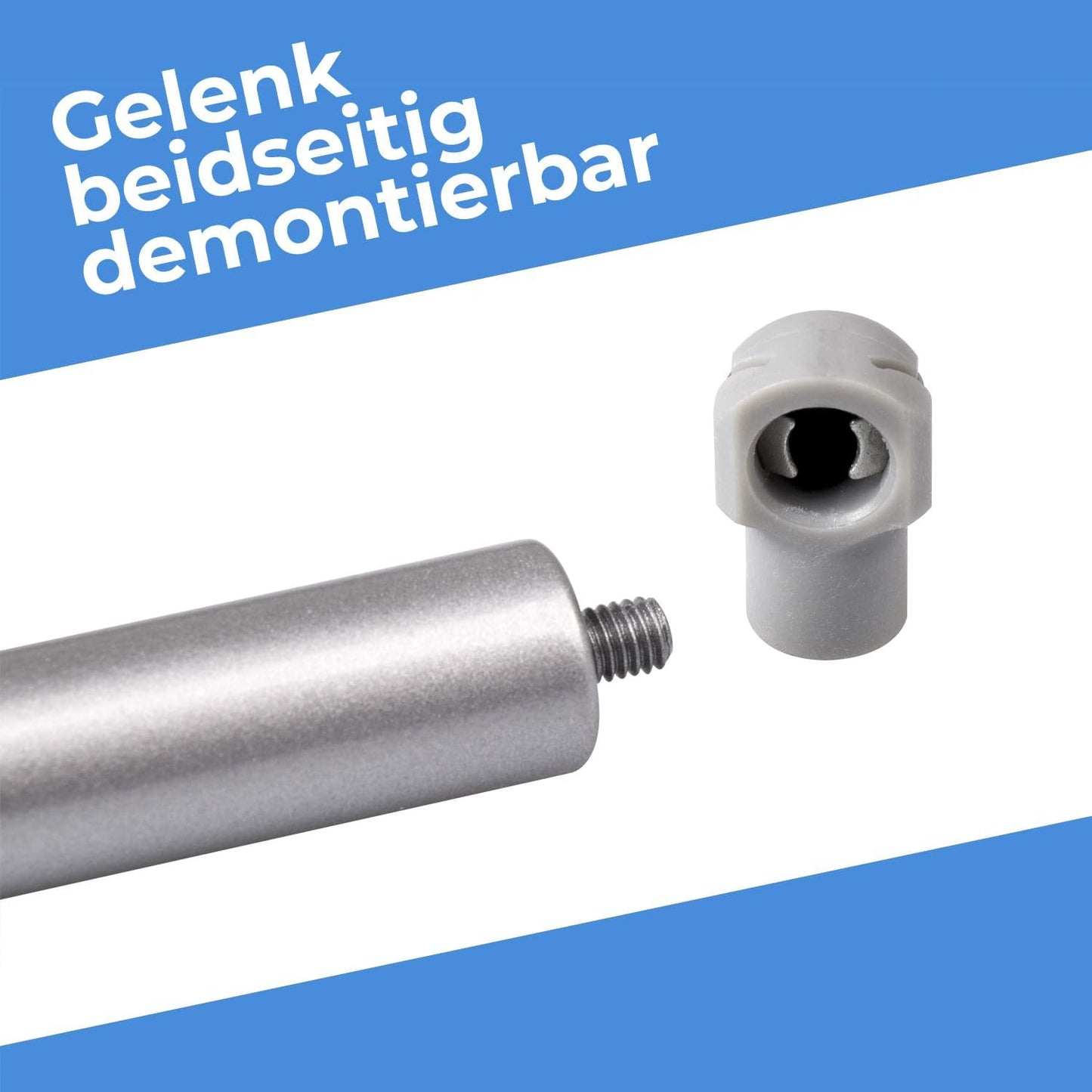 Gasdruckfedern mit Klappenbeschlag, 2 Stück, 380 N, 1 Paar 380 N