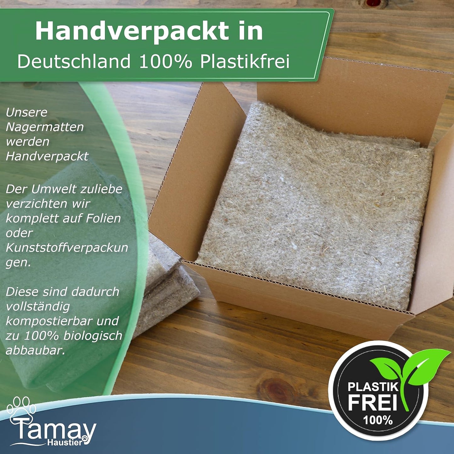 5er-Set Hanf Nagermatten, 5 Stück