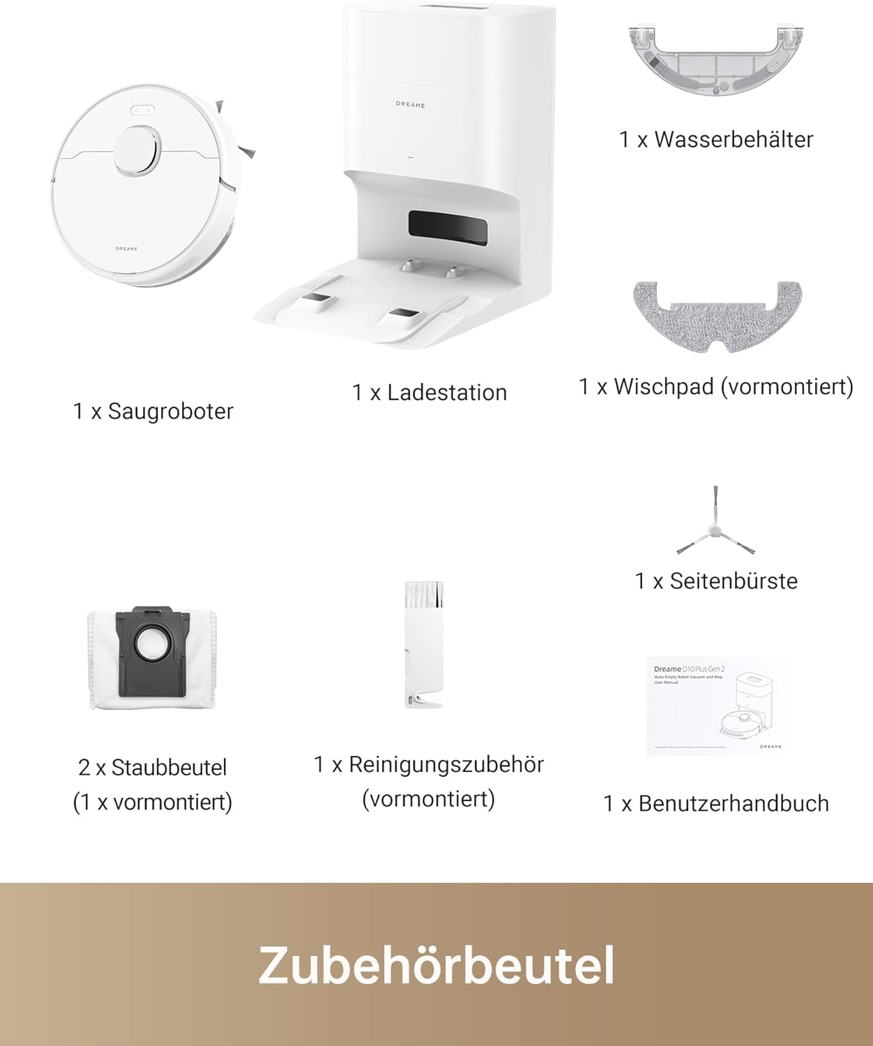 D10 Plus Gen2 Saugroboter mit Wischfunktion und LiDAR-Navigation, D10 Plus Gen2