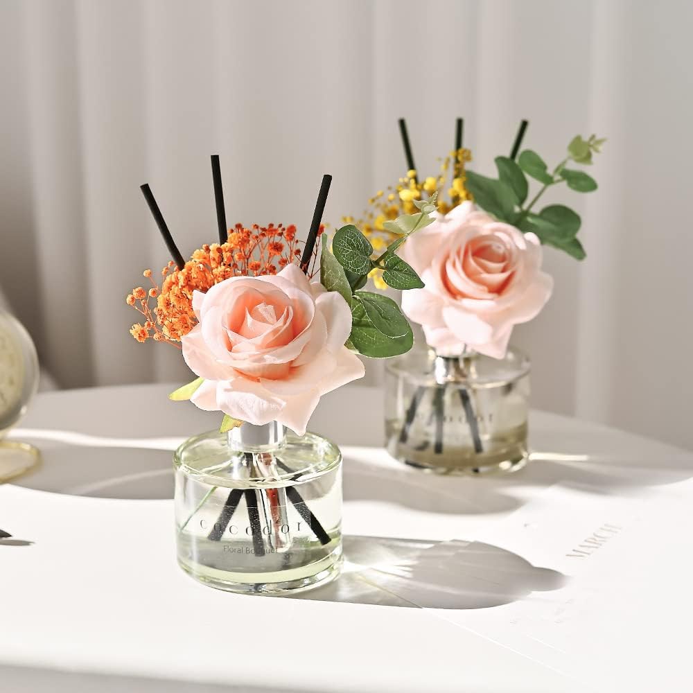 Rose Raumduft Reed Diffuser mit Duftstäbchen, Black Cherry Rose/1P/200ml