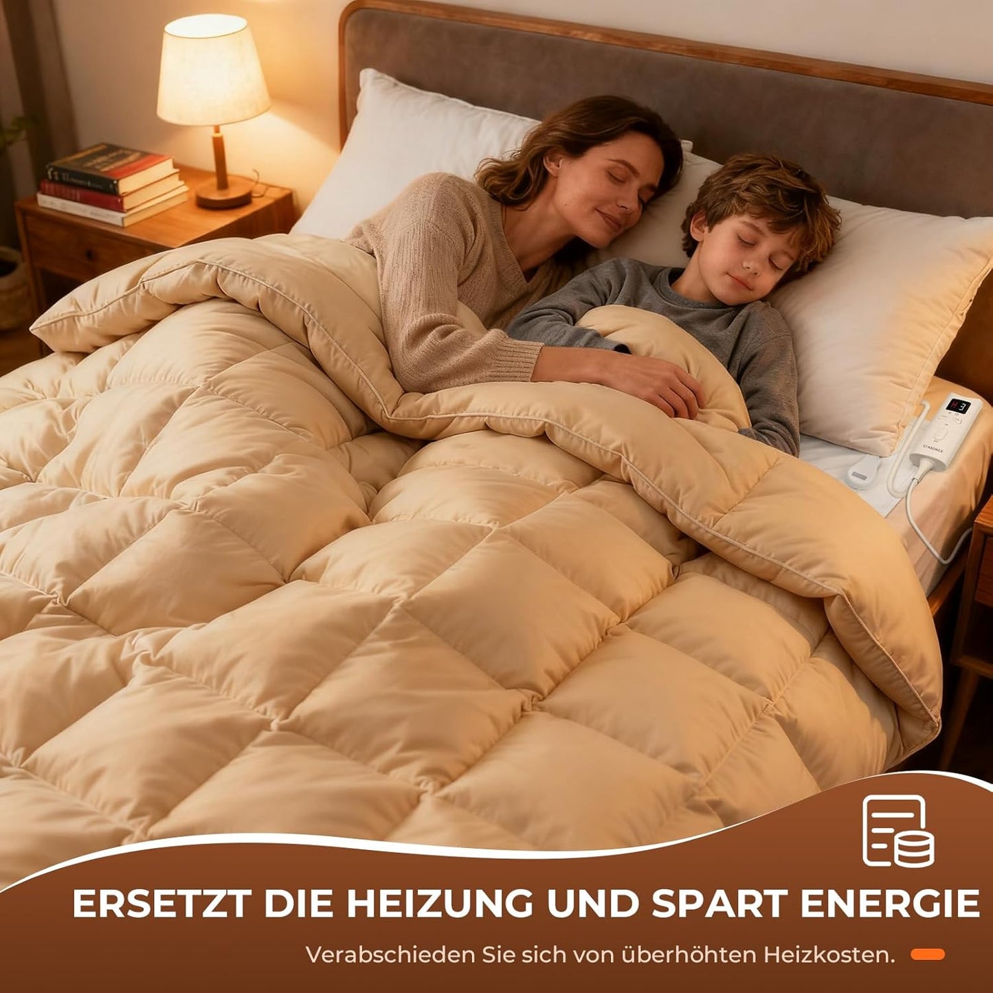 Elektrische Heizdecke mit Überhitzungsschutz, 160x140 Cm