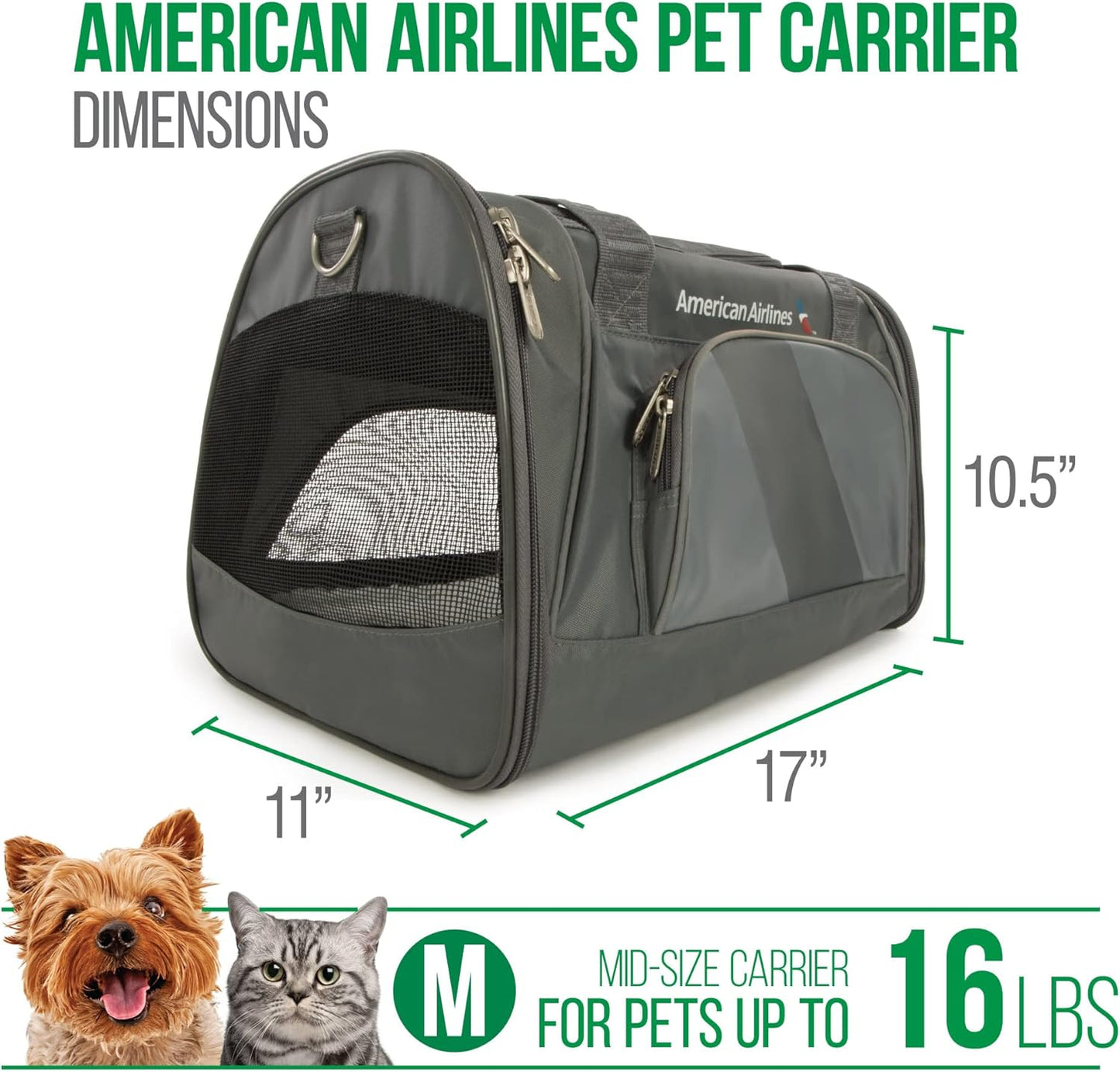 American Airlines Tragetasche für Haustiere, American Airlines Transporttasche für Haustiere Medium