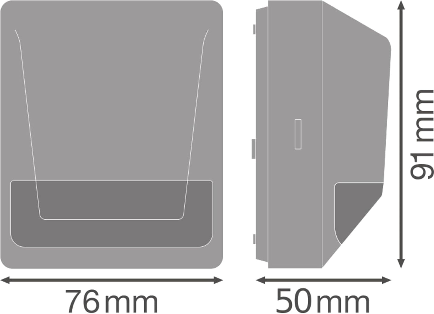 Sensor Wandleuchte mit 180° Bewegungs- und Lichtsensor, Dunkelgrau 180 Grad-Sensor