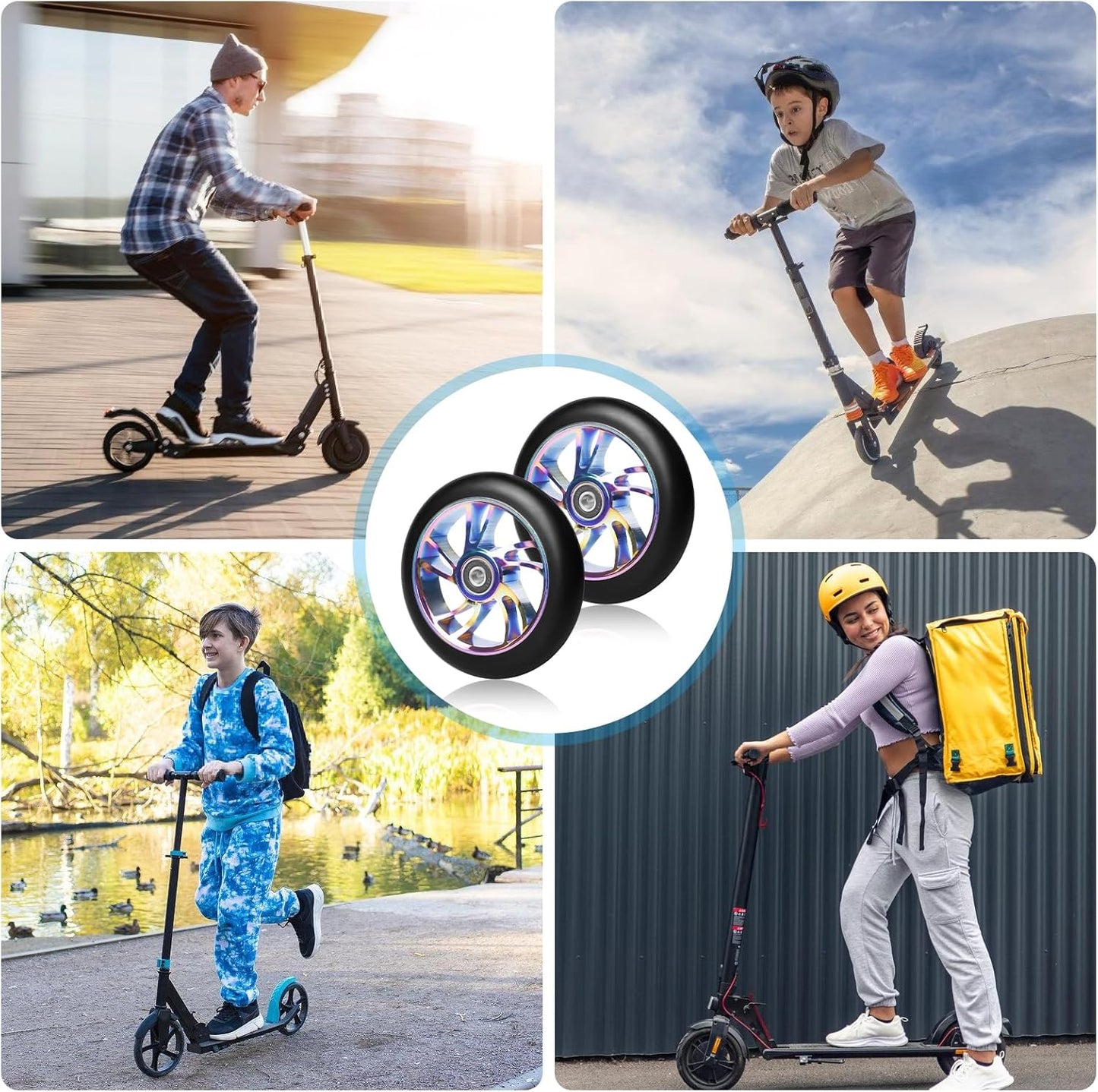Stunt Scooter Ersatzräder Set, 2 Stück, 110 mm, Multicolored 110 mm