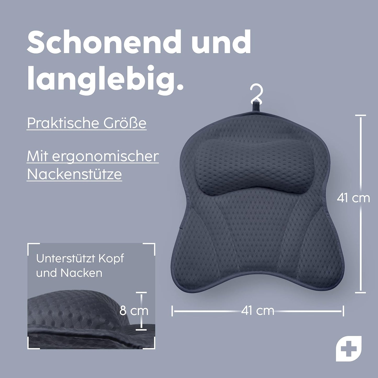 Badewannenkissen mit Saugnäpfen, Nachtblau