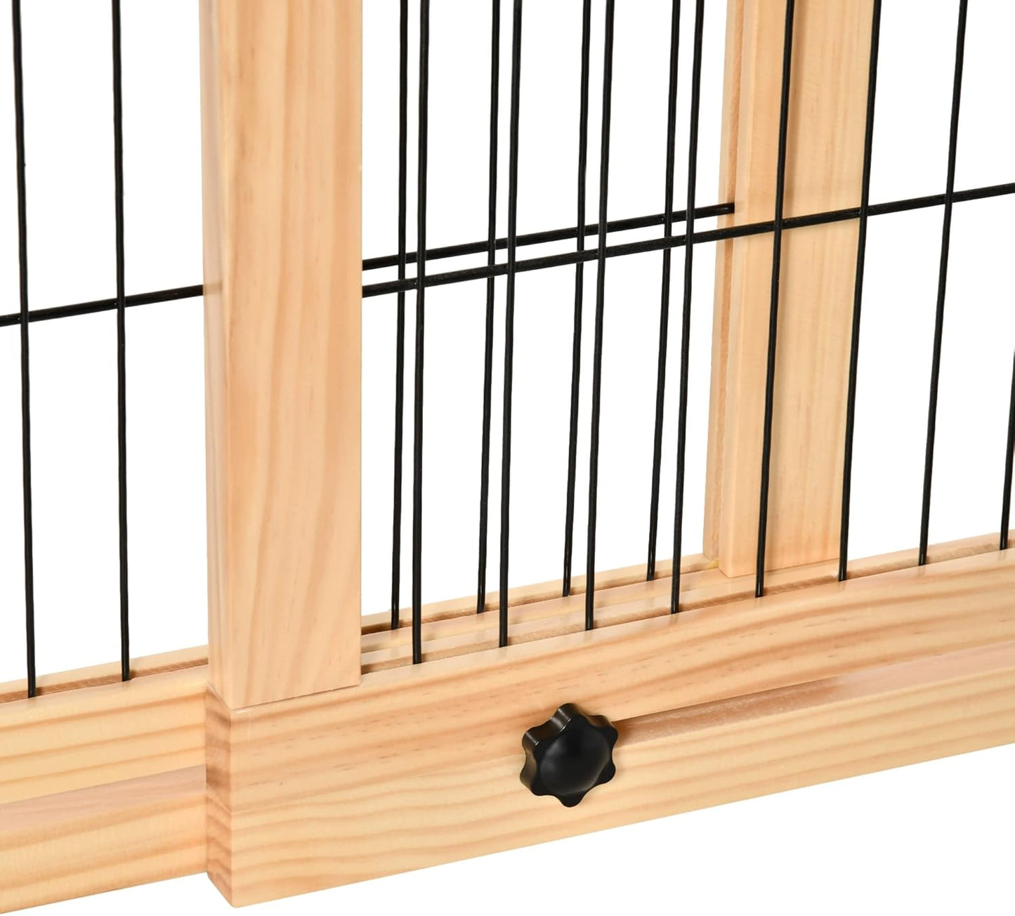 Ausziehbares Hunde-Absperrgitter, Naturholz