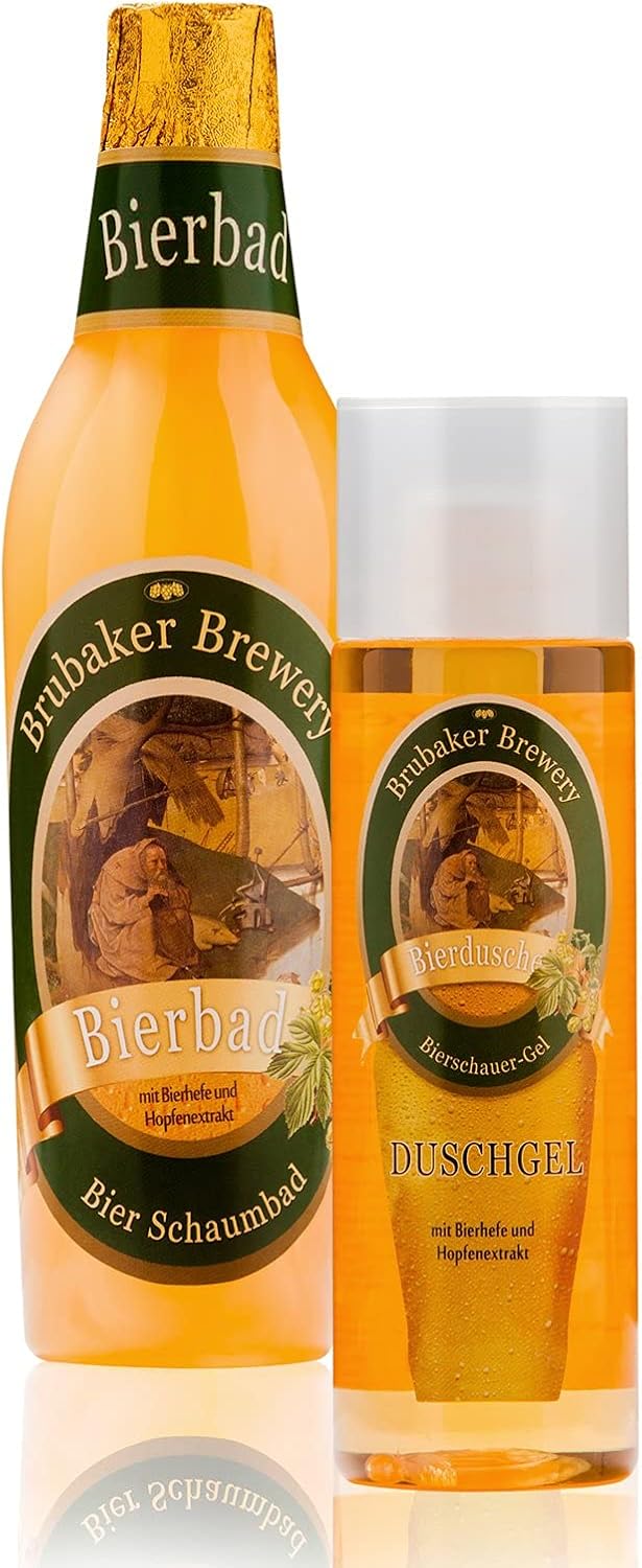 Bier Badeset Geschenkset mit Kulturbeutel & Ente
