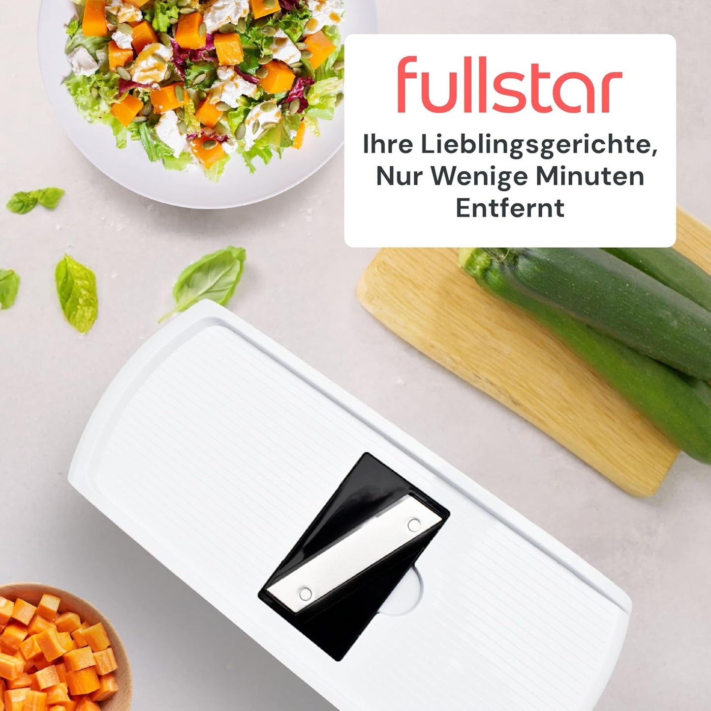 Gemüseschneider & Mandoline, Weiss 8-in-1