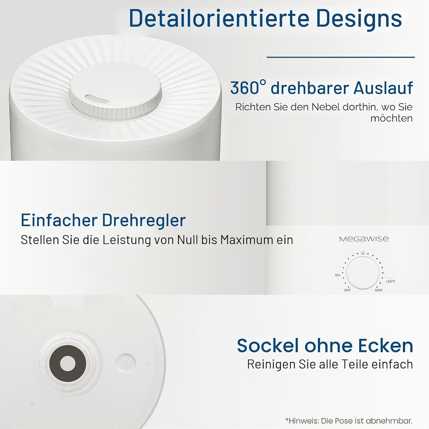 Ultraschall-Luftbefeuchter mit Nachtlicht