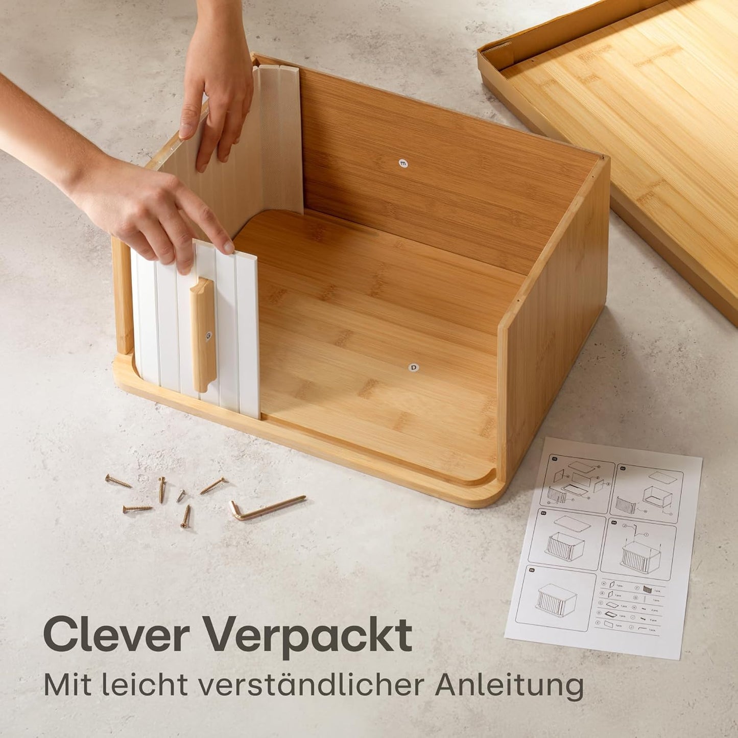 Brotkasten mit Schiebetür, Weiß
