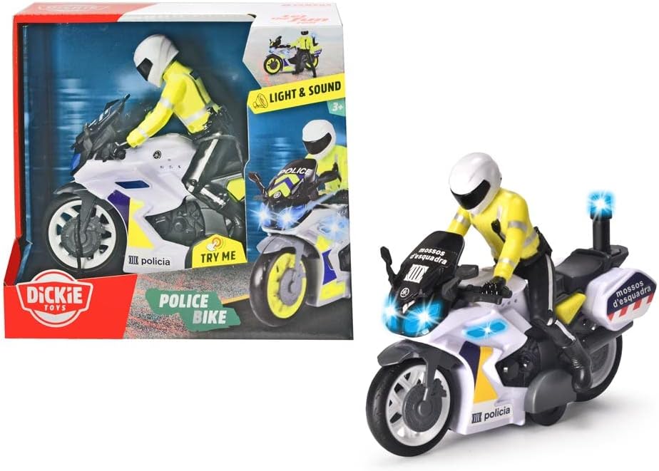Polizeimotorrad mit Fahrer