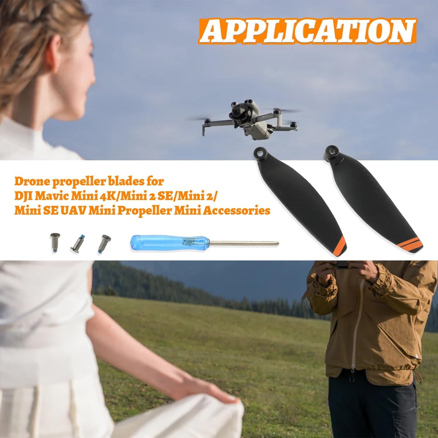 Ersatzpropeller-Set für DJI Mini Drohnen 24 Stück