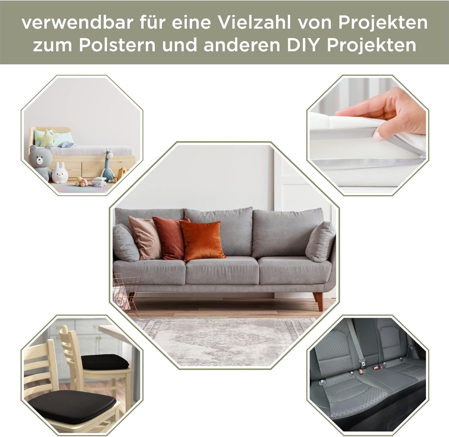 Schaumstoffplatten-Topper (200 x 40 x 3 cm), 3 cm 40 x 200 cm