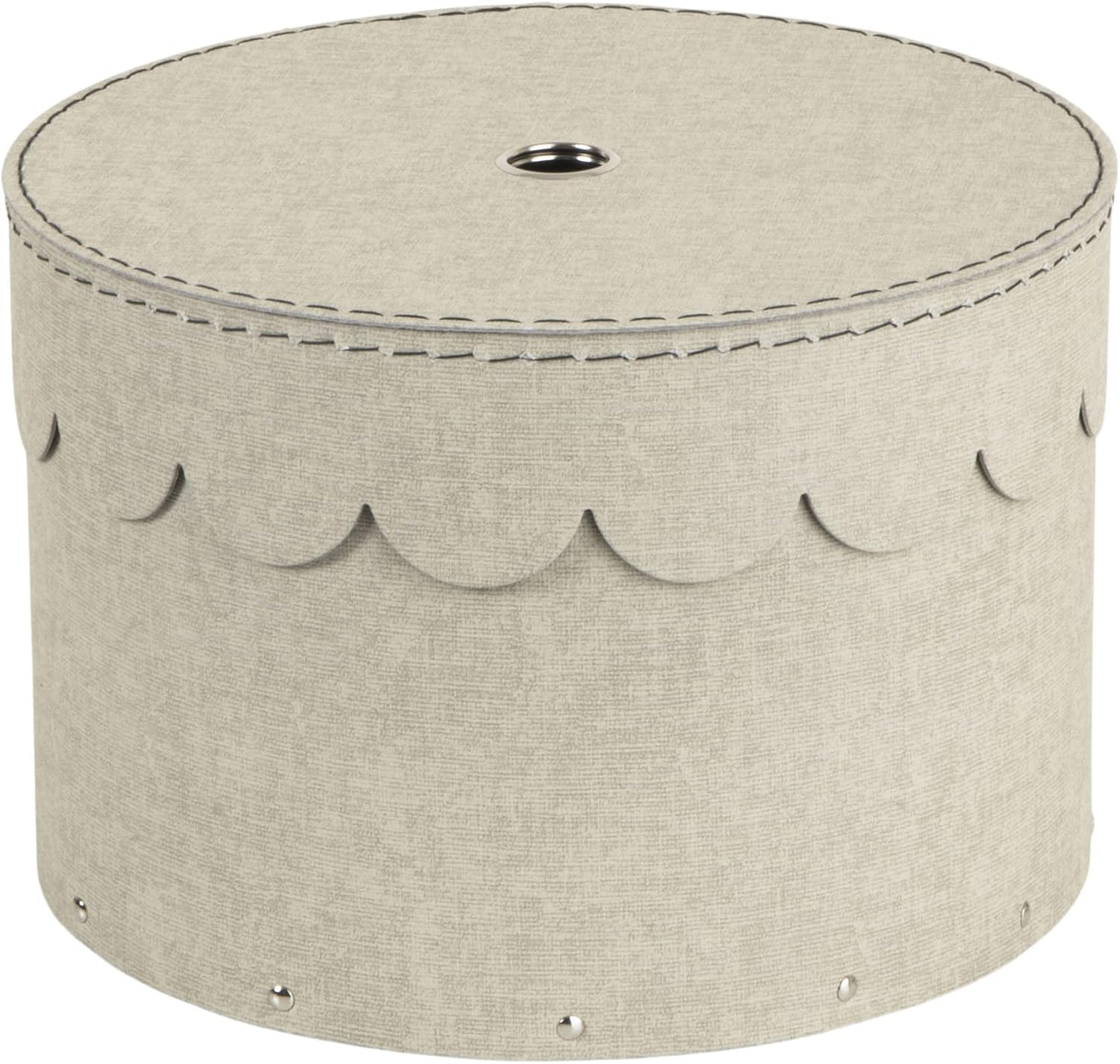 Runde Aufbewahrungsboxen-Set, Beige