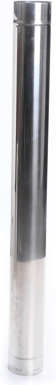 Edelstahl-Ofenrohr 120 mm, Ø 120mm Länge: 1000mm