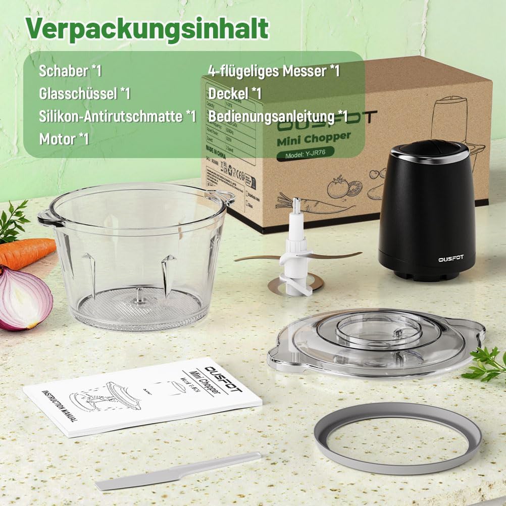 Elektrischer Multizerkleinerer, Schwarz