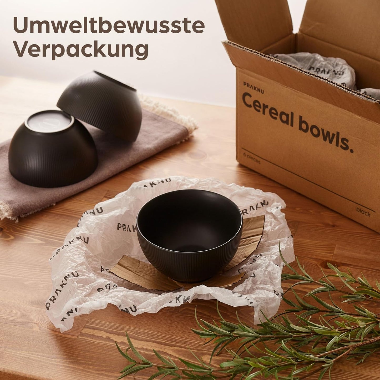 6er-Set Suppenschüssel, 6er Set Schwarz