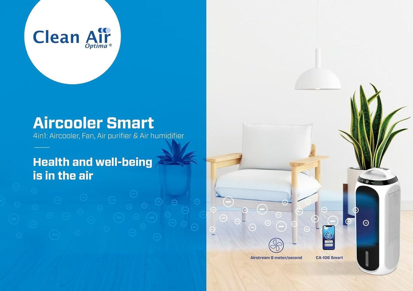 4in1 CA-106 Smart Luftkühler, Reiniger, Befeuchter, Ventilator