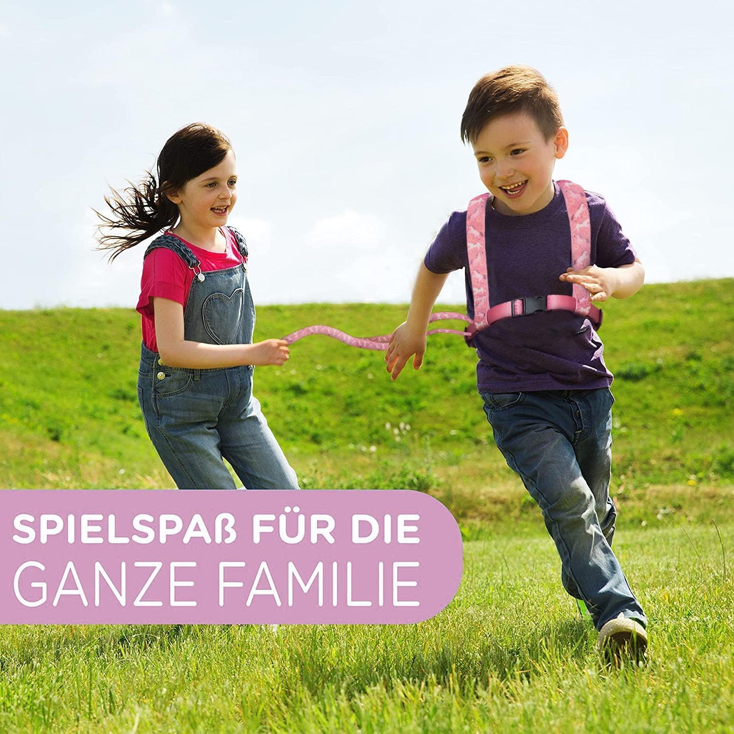 Pferdeleine für Kinder (Grössenverstellbar), Rosa