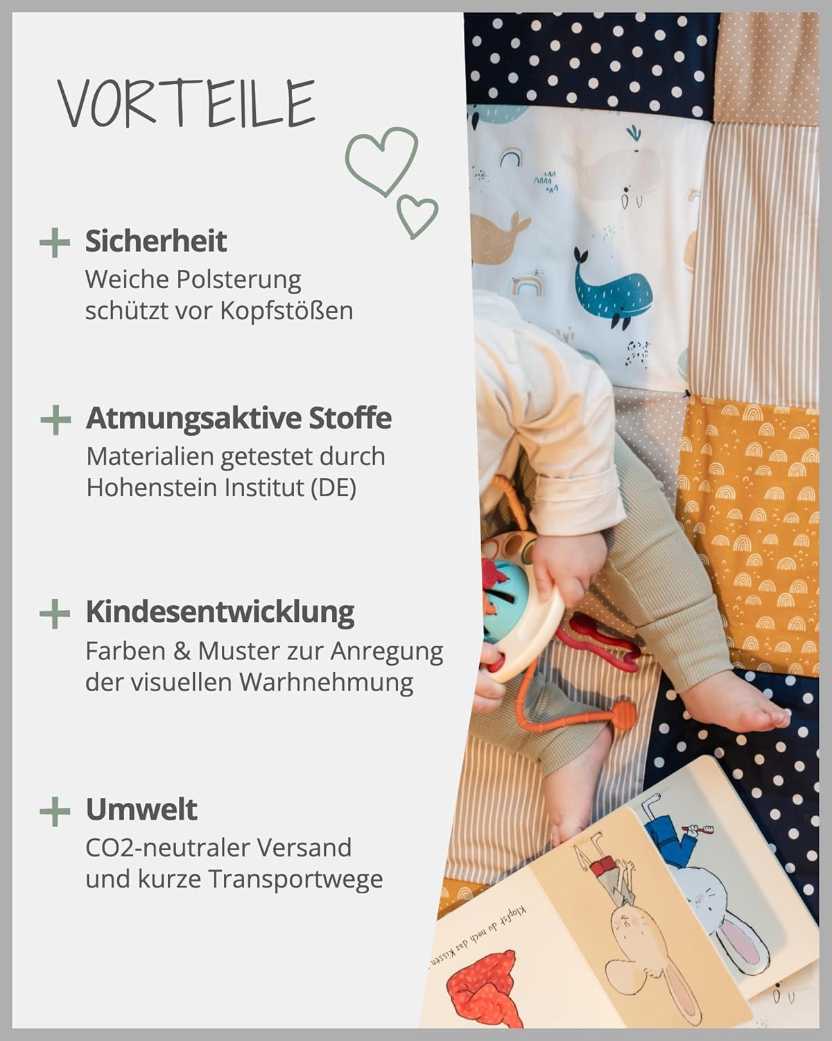 Krabbeldecke Wale, Wale