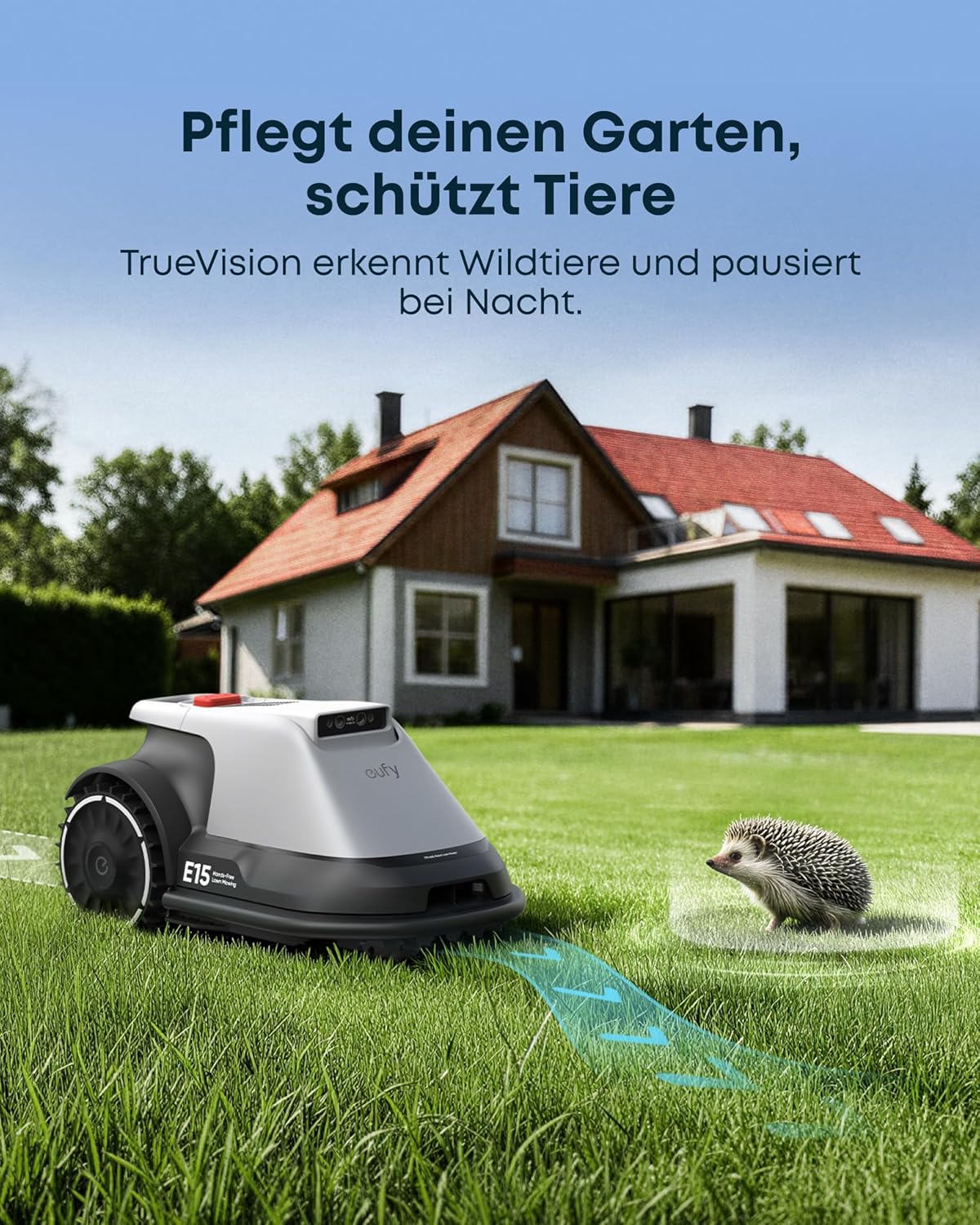 E15 Mähroboter mit Smart-Navigation bis 800m², E15 Garten bis 800m²