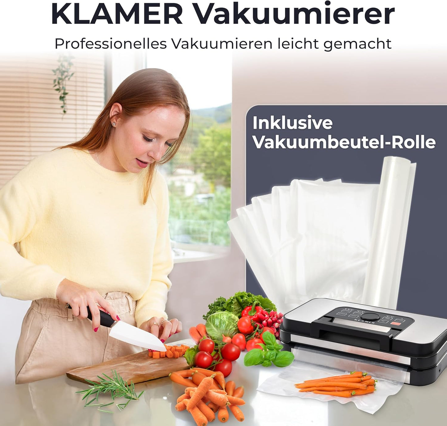 Vakuumiergerät Pro 125 mit doppelter Versiegelung, Vakuumierer Pro 125