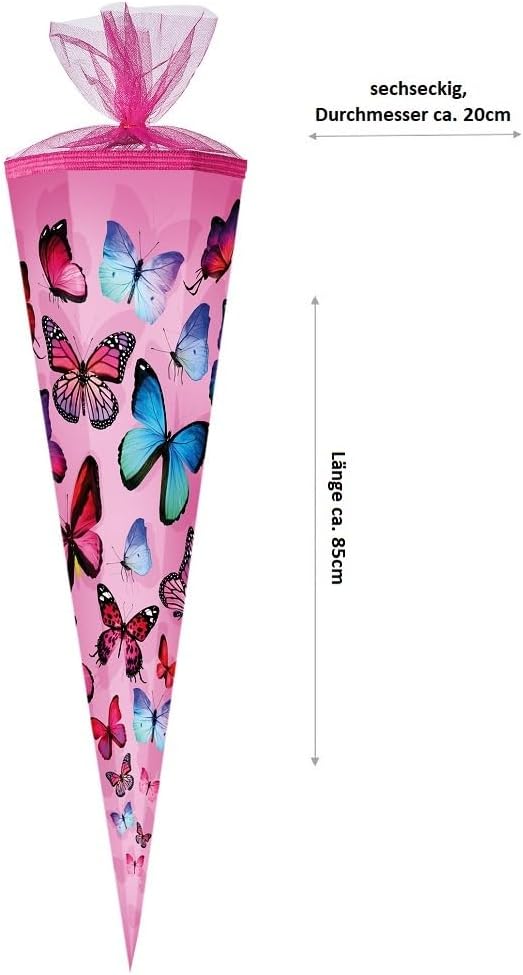 Schulranzen Butterfly, 10-teilig mit Schultüte