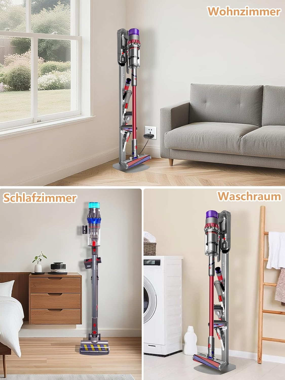 Staubsauger Ständer für Dyson, Silber