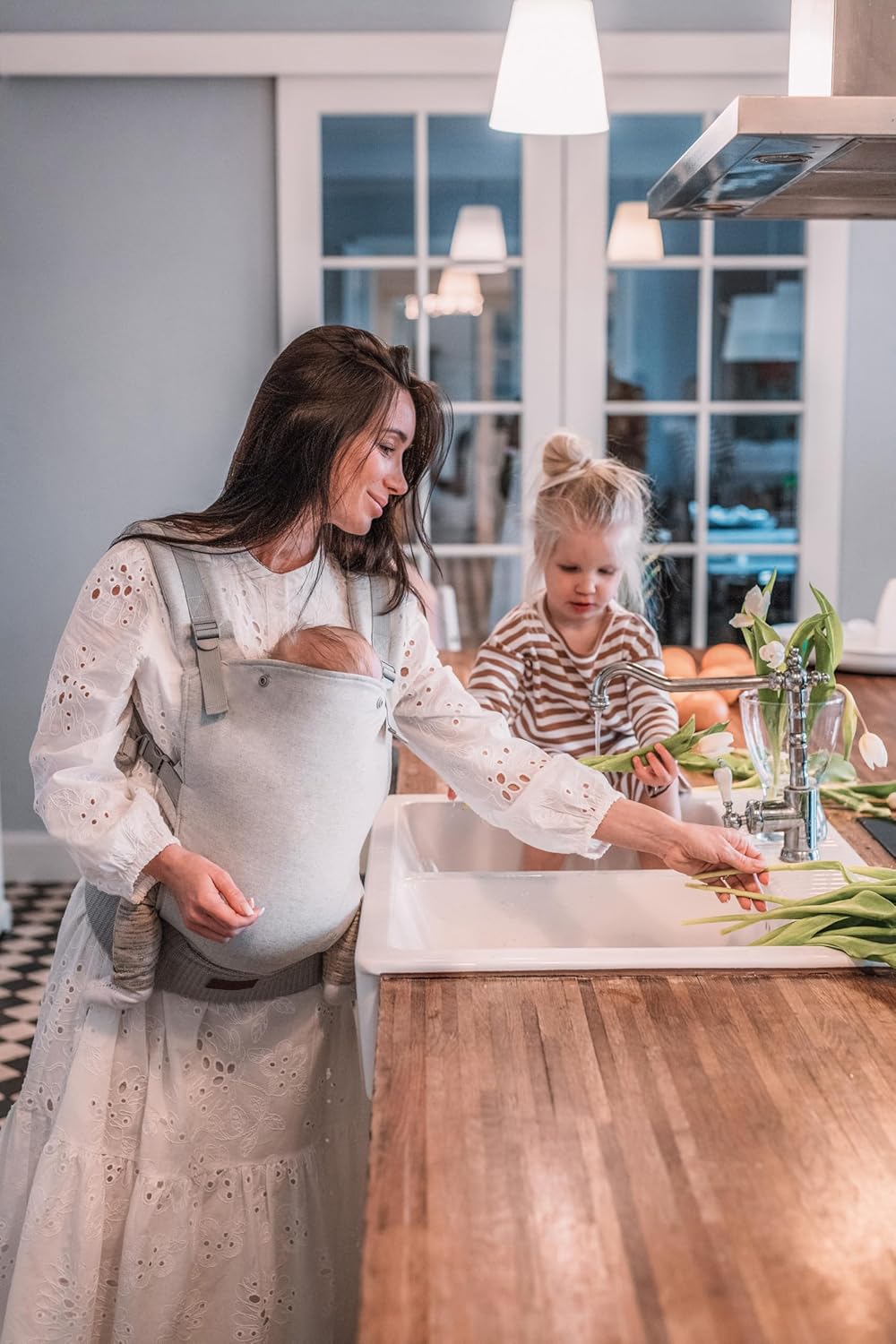 Babytrage mit 2 Tragepositionen, GRAY