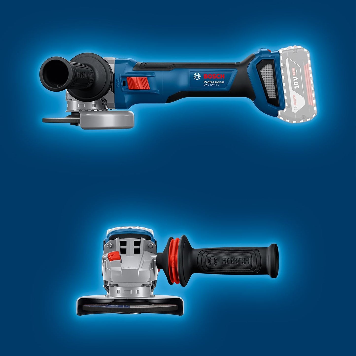 Akku Winkelschleifer GWS 18V-11 S, +L-Boxx, ohne Akku/Lader