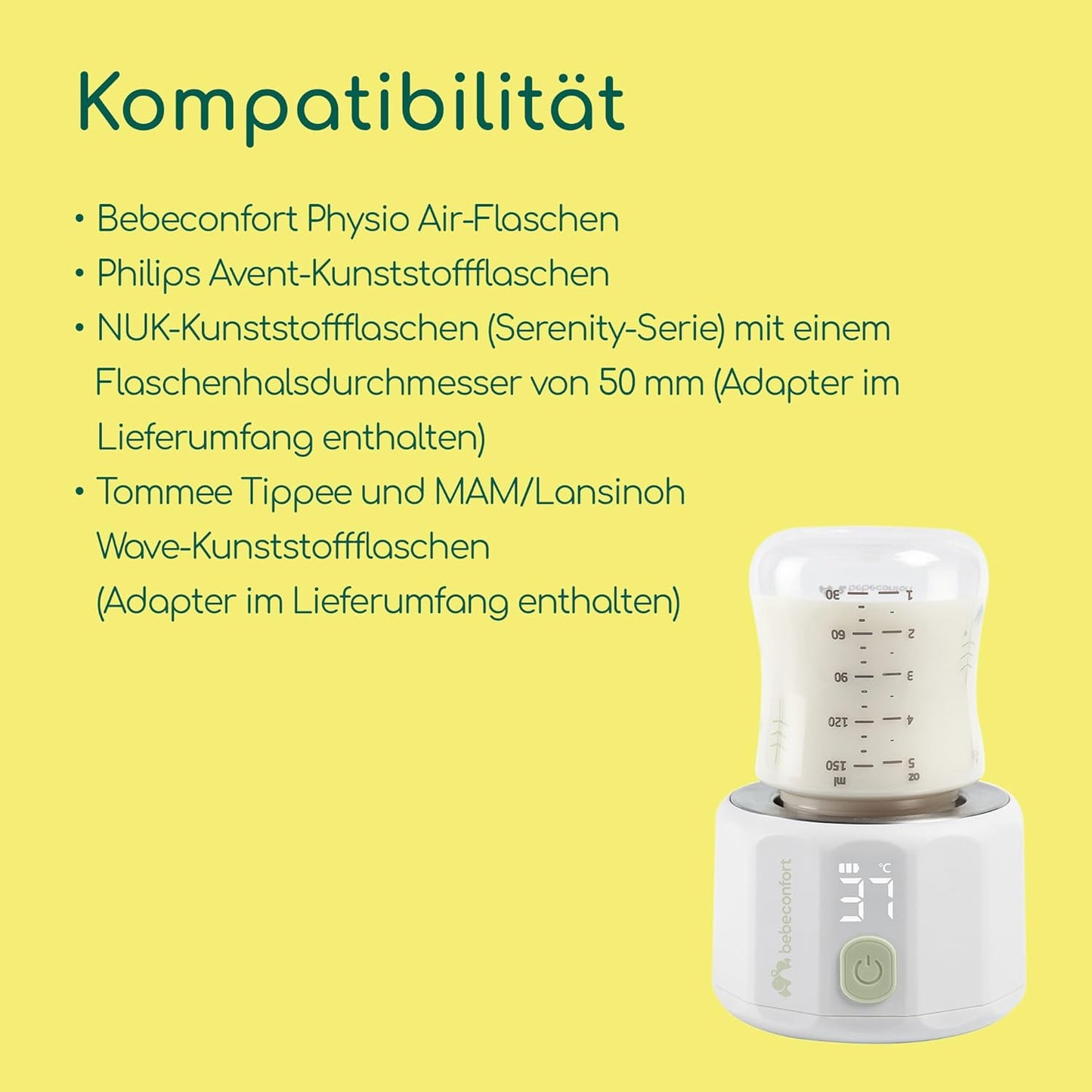 Digitaler Kompaktflaschenwärmer, Elektrischer tragbarer Flaschenwärmer