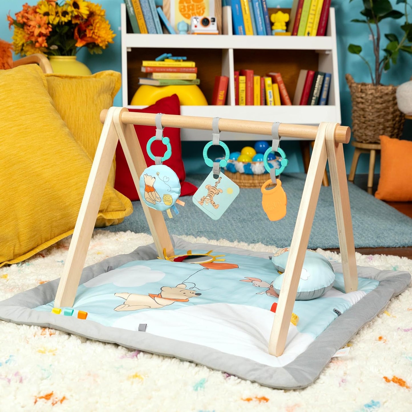 Winnie Puuh Aktivitätenmatte mit Spielzeugstange, Winnie Puuh