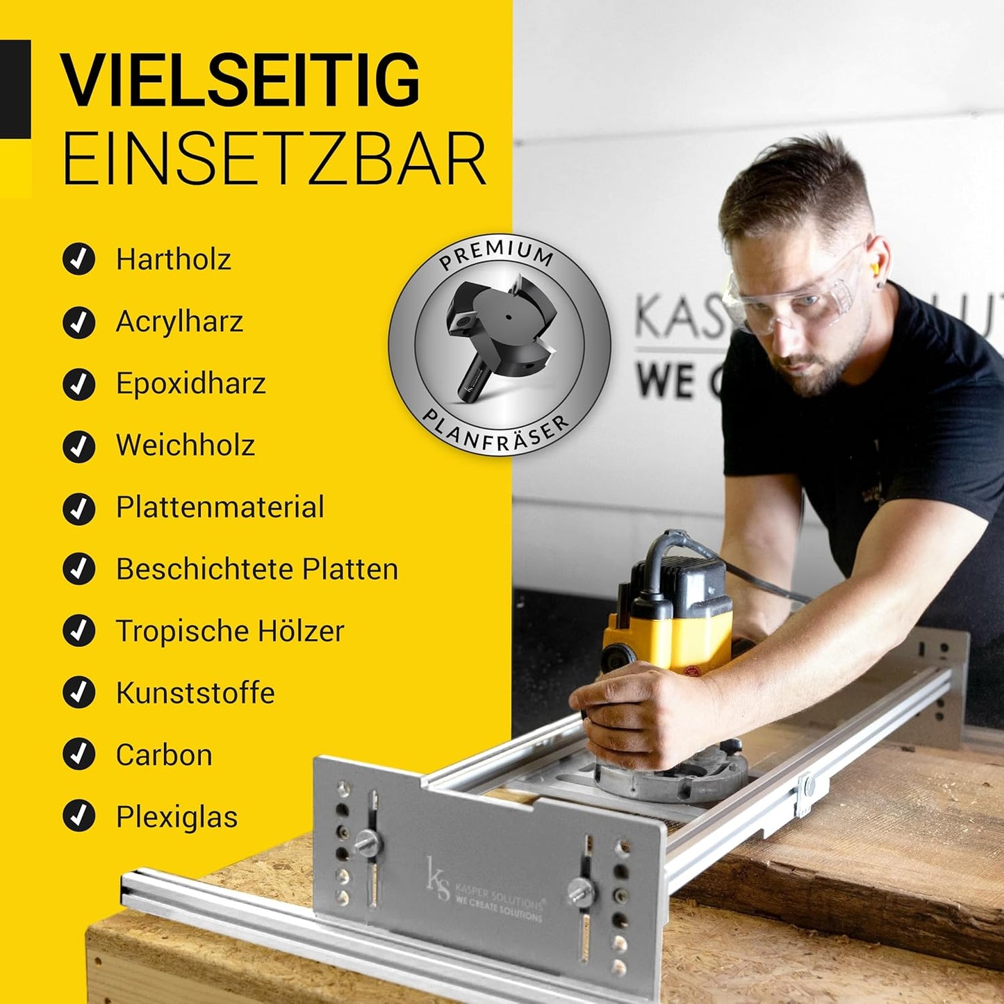 Planfräser für Oberfräse, Planfräser 12mm Schaft