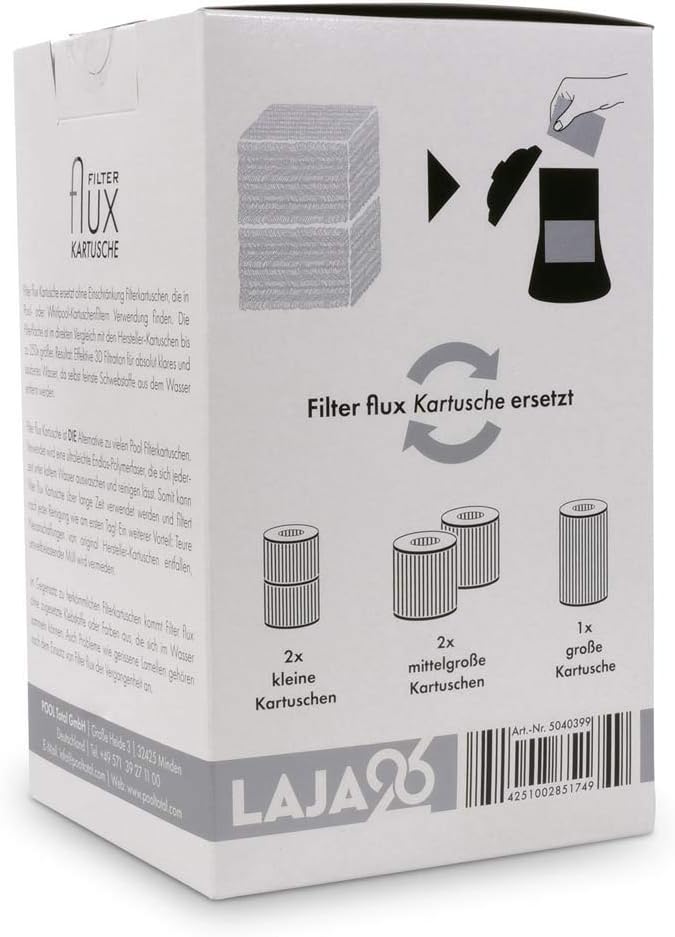 Universal Pool- und Whirlpool-Filterkartuschen, 3x Doppelpack, 3x Doppelpack