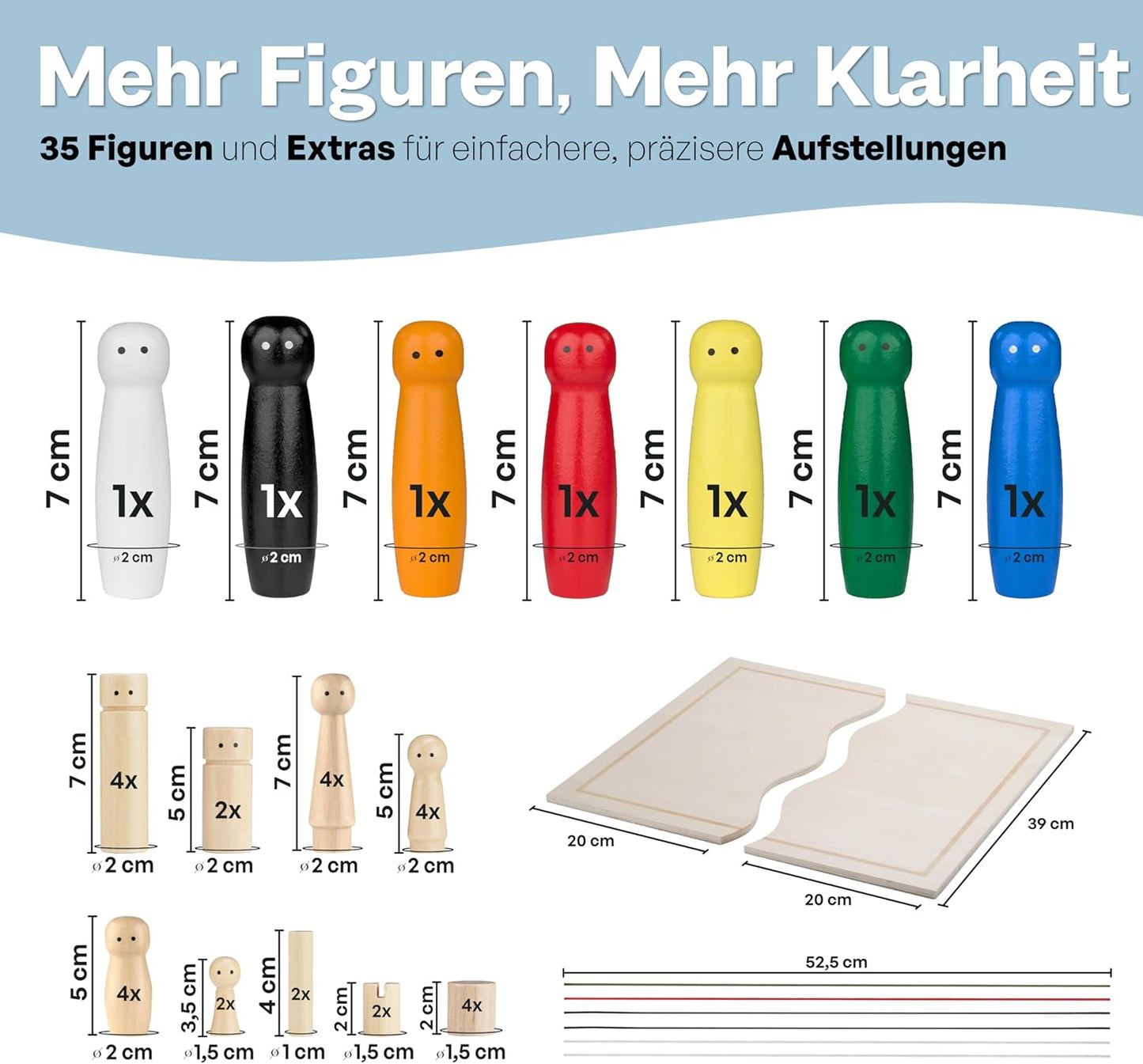 Systembrett-Set für Familienaufstellungen (45 Teile)