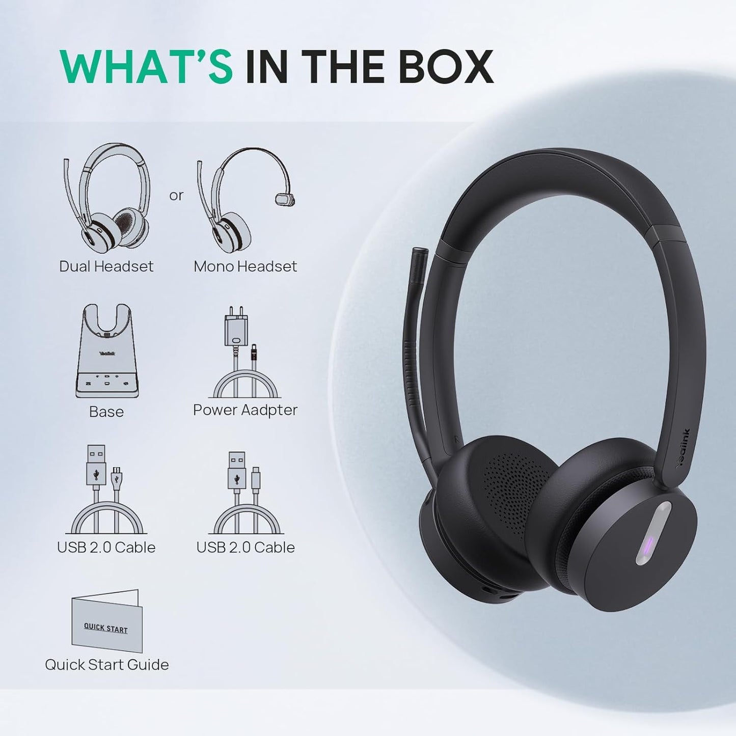 Mono-Headset WH64 mit Mikrofonen, WH64 Mono UC