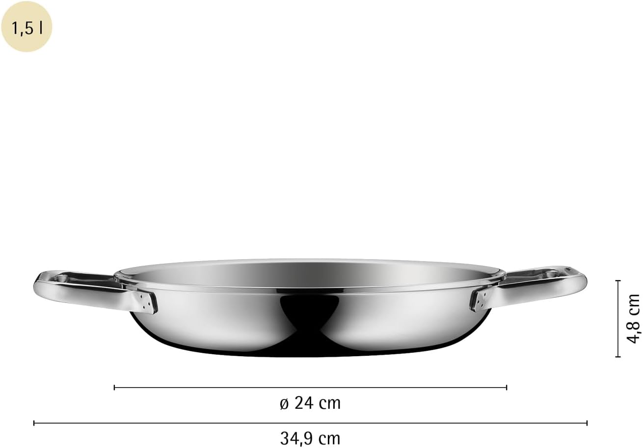 Edelstahlpfanne Servierpfanne 24 cm, Profi Resist – Servierpfanne 24 cm