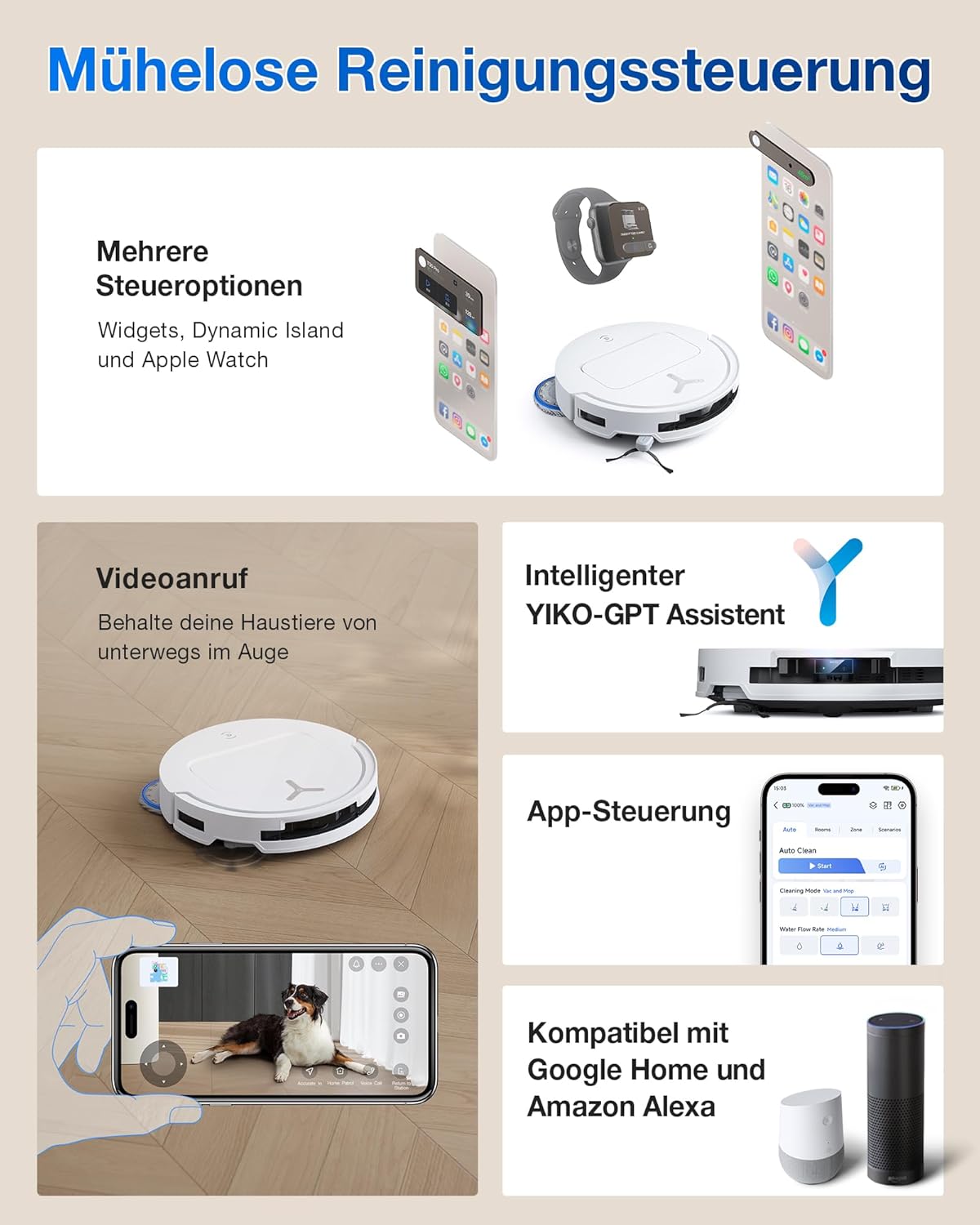 Deebot T50 Pro Omni Gen 2 Saug- und Wischroboter, 21.000 Pa, T50 PRO Gen2 Weiß