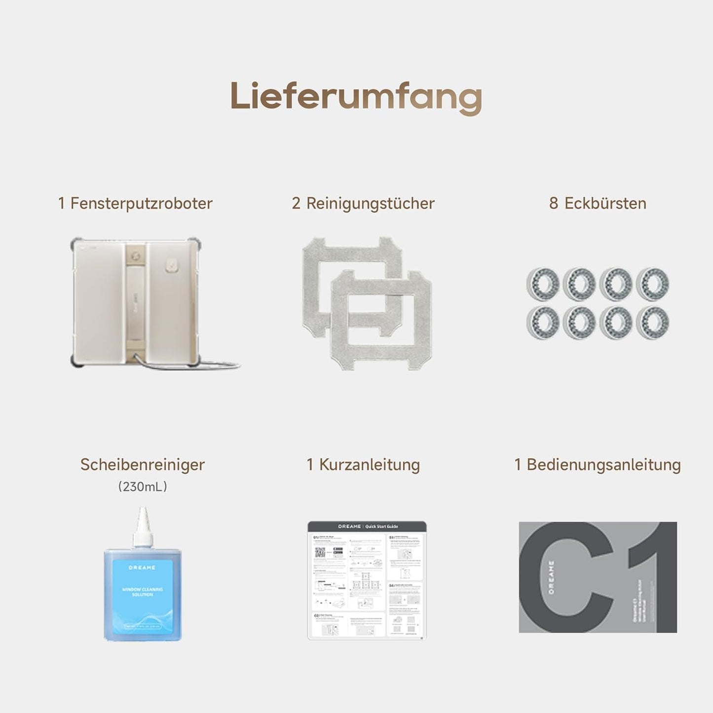 C1 Fensterputzroboter mit CornerClean-Technologie, C1
