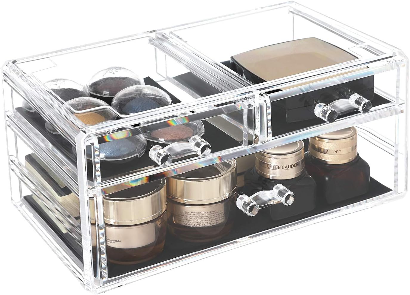 Make-up Organizer mit 6 Schubladen und 15 Fächern, Transparent 5 Tier (30,5H cm)